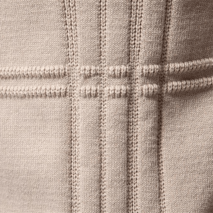Northrow | Classic Knit Sweater with Plaid Pattern in Soft Cotton for Men