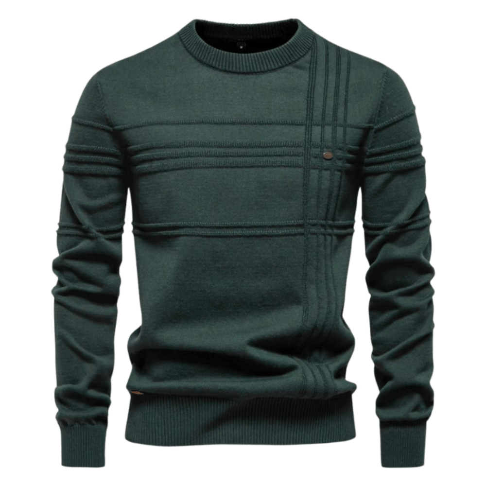 Northrow | Classic Knit Sweater with Plaid Pattern in Soft Cotton for Men