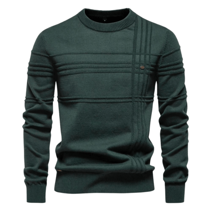 Northrow | Classic Knit Sweater with Plaid Pattern in Soft Cotton for Men