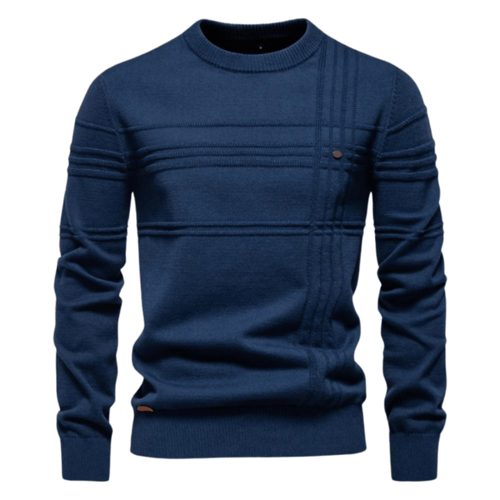 Northrow | Classic Knit Sweater with Plaid Pattern in Soft Cotton for Men