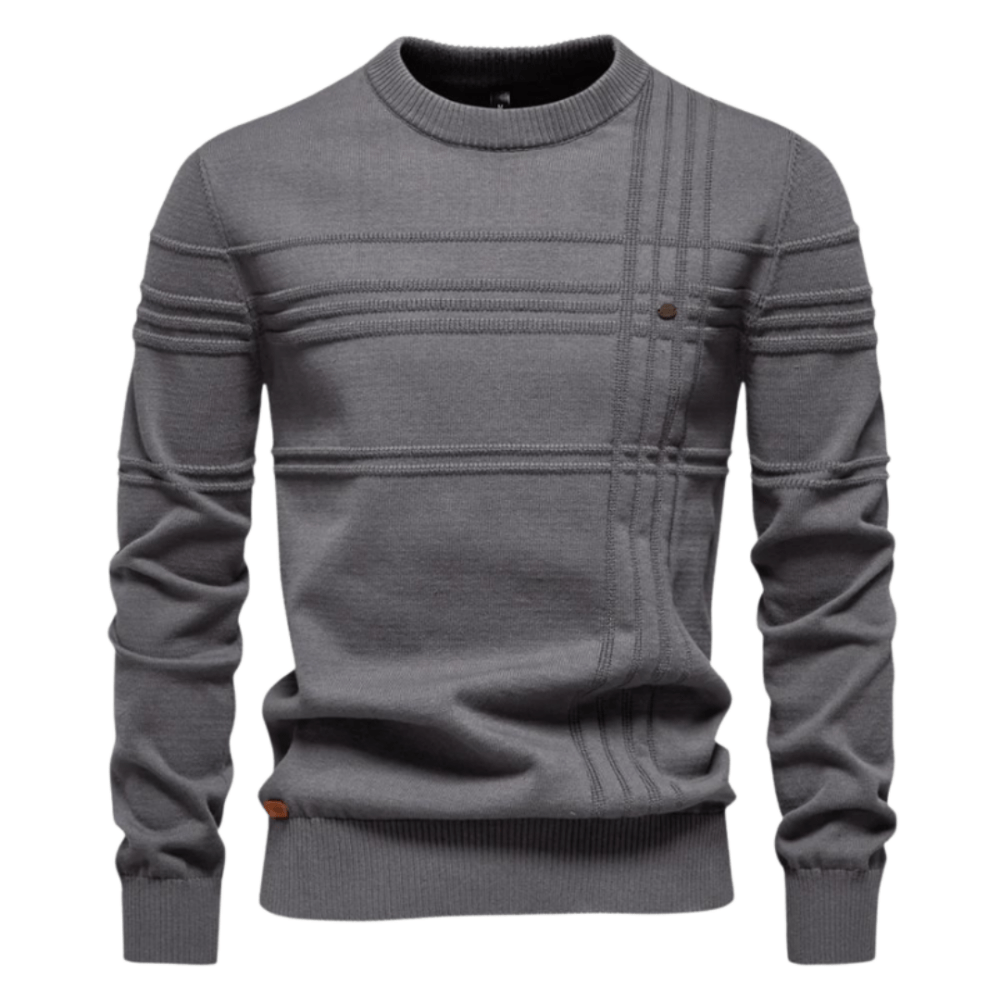 Northrow | Classic Knit Sweater with Plaid Pattern in Soft Cotton for Men