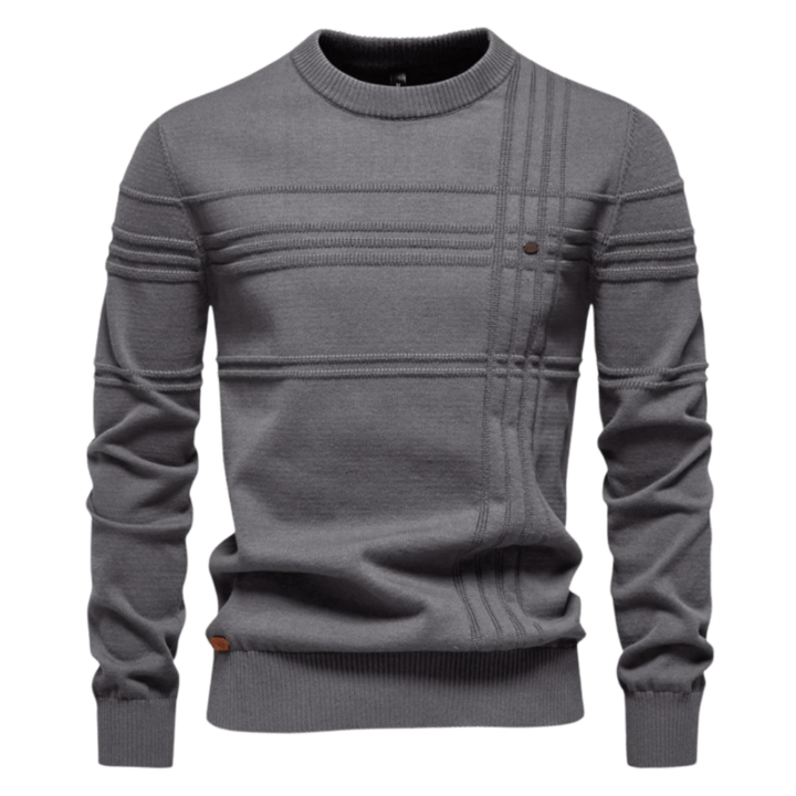 Northrow | Classic Knit Sweater with Plaid Pattern in Soft Cotton for Men