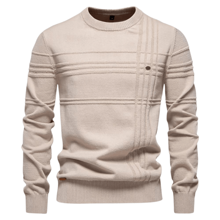 Northrow | Classic Knit Sweater with Plaid Pattern in Soft Cotton for Men
