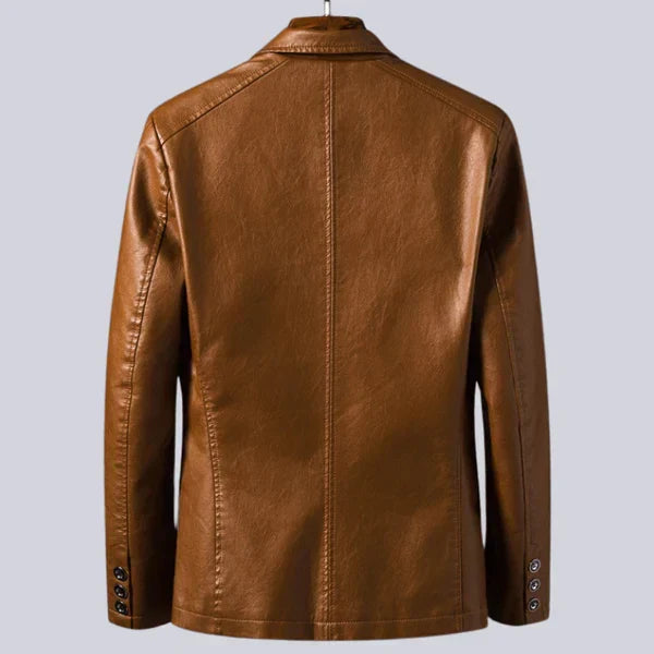 Jasper | Lightweight Leather Jacket with Cotton Lining for Men