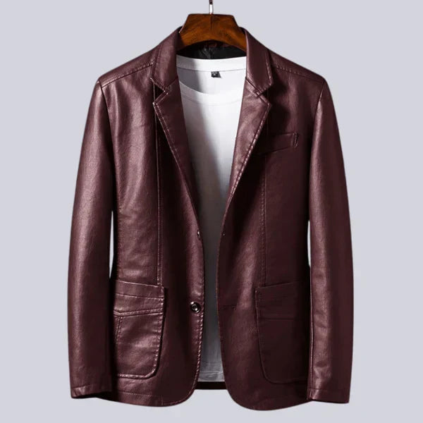 Jasper | Lightweight Leather Jacket with Cotton Lining for Men