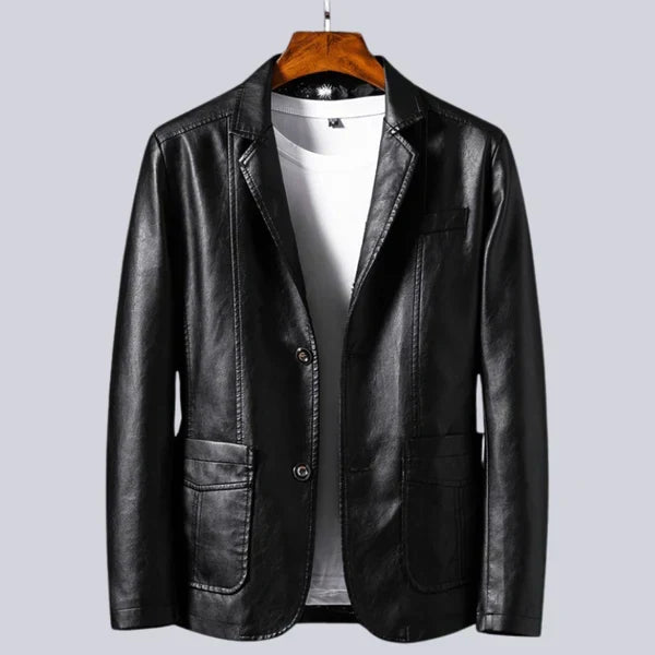 Jasper | Lightweight Leather Jacket with Cotton Lining for Men