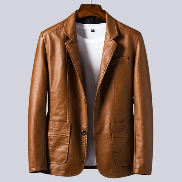Jasper | Lightweight Leather Jacket with Cotton Lining for Men