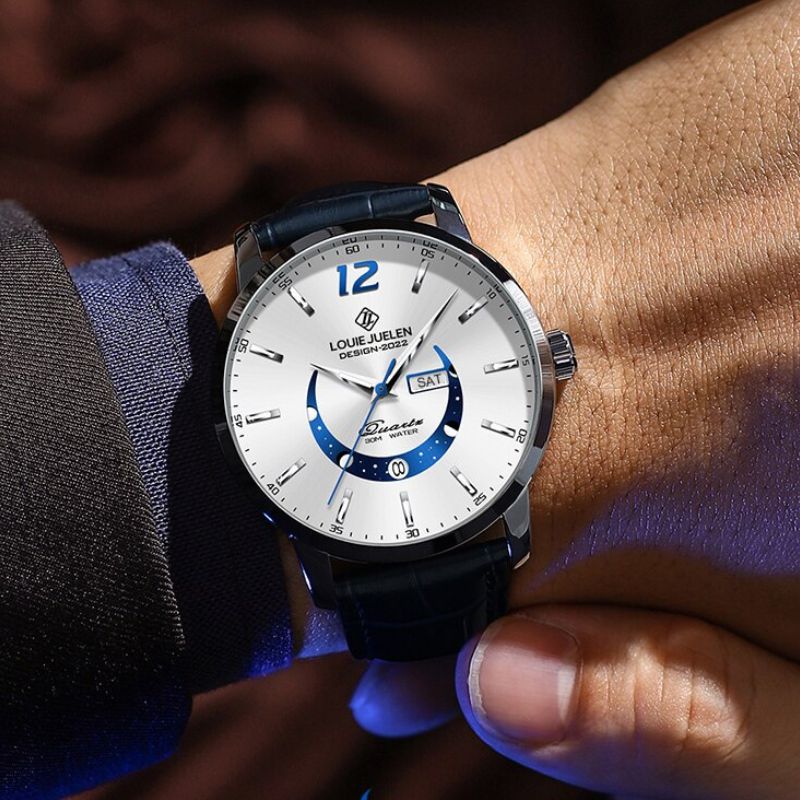 Moon Phase Clock With Illuminated Calendar