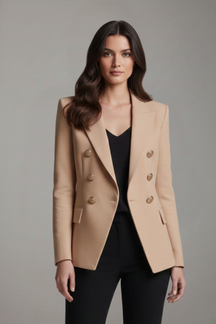 Clover | Double-Breasted Blazer with Statement Button Front for Women