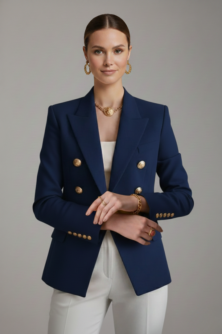 Clover | Double-Breasted Blazer with Statement Button Front for Women