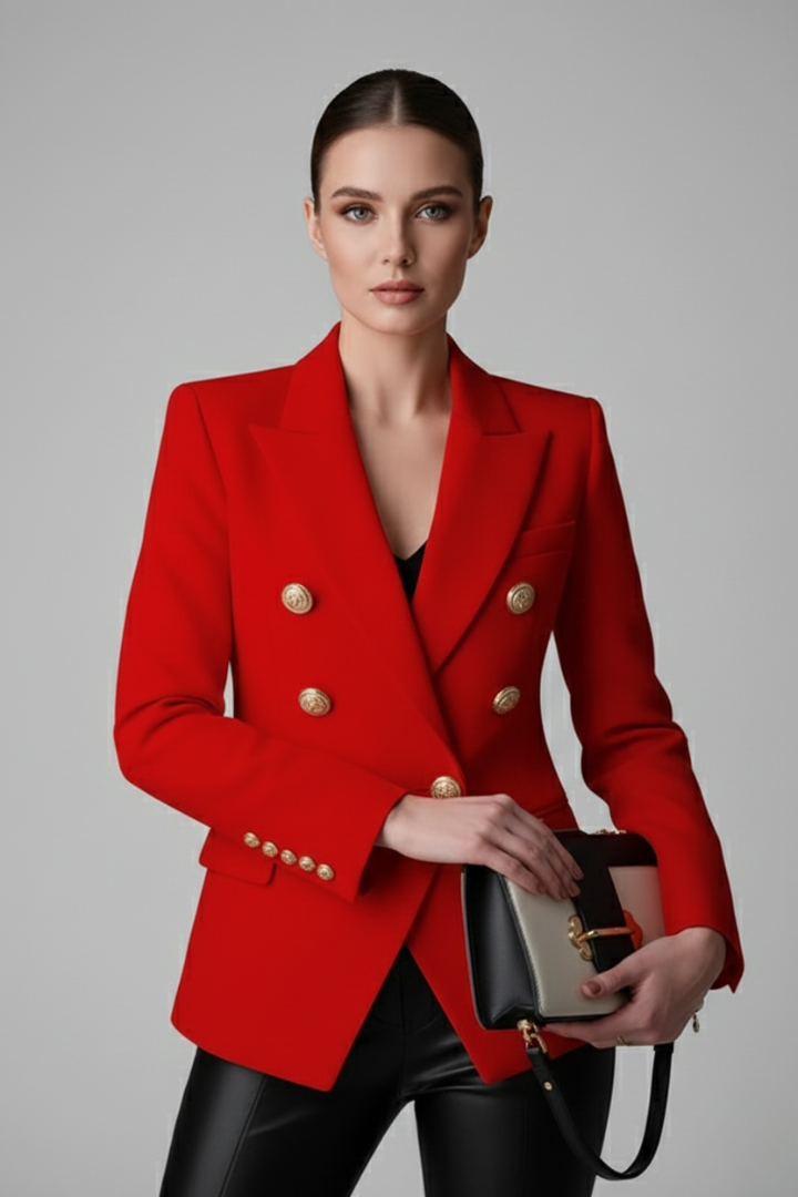 Clover | Double-Breasted Blazer with Statement Button Front for Women