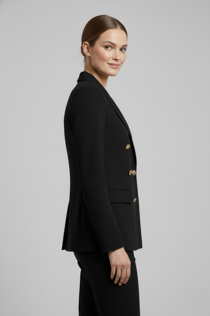 Clover | Double-Breasted Blazer with Statement Button Front for Women