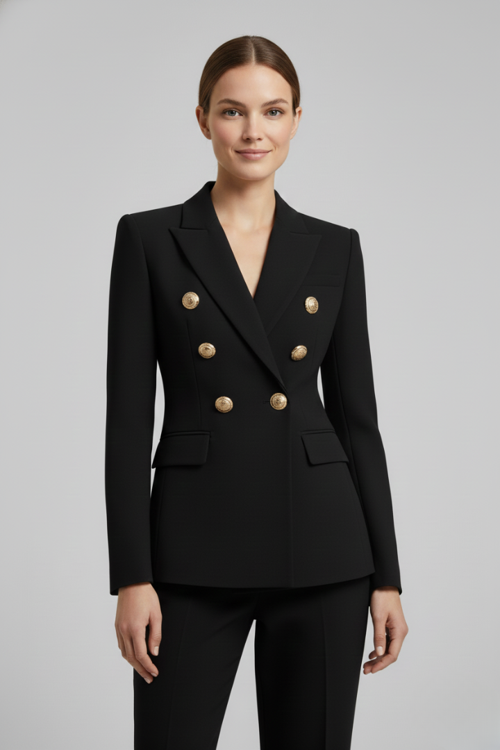 Clover | Double-Breasted Blazer with Statement Button Front for Women