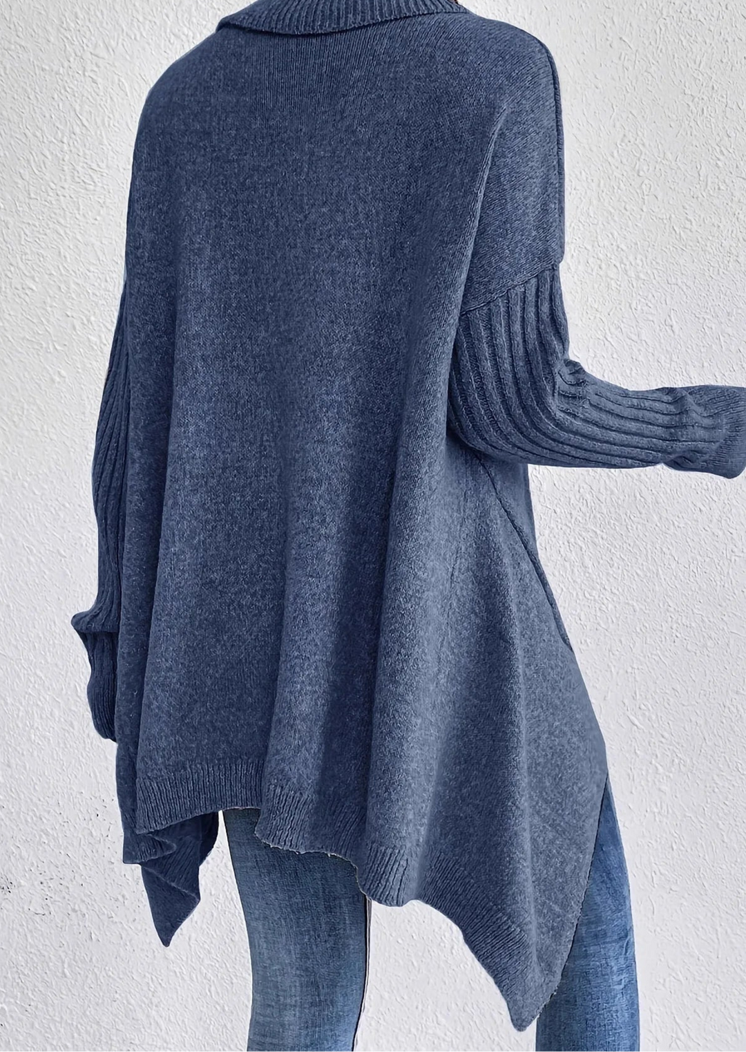Ingrid | Oversized Ribbed Turtleneck Knit Sweater for Women