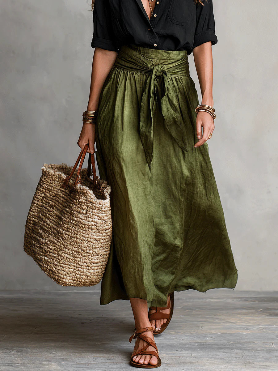 River | Classic Top and Midi Skirt Two Piece Set for Women