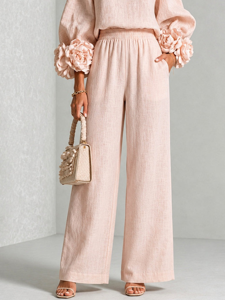 Rosalie | Floral Two Piece Set with Detailed Cuff Finish for Women