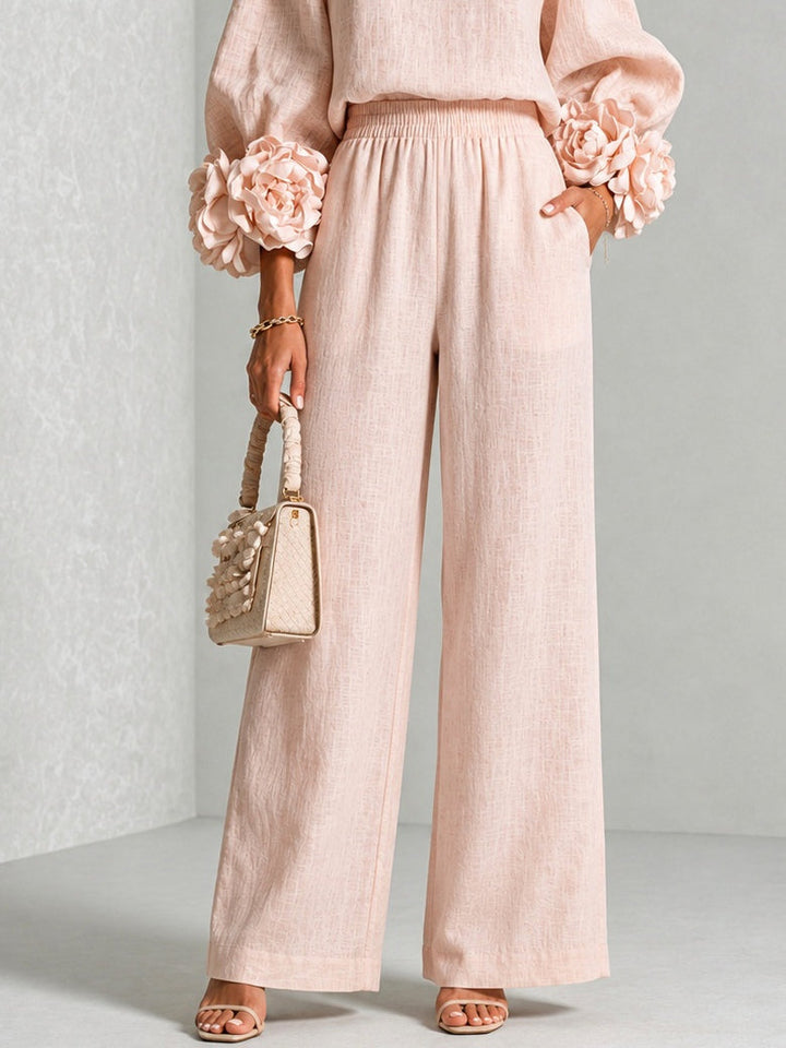 Rosalie | Floral Two Piece Set with Detailed Cuff Finish for Women