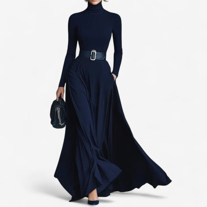 Yvelise Maxi Dress With High Neck