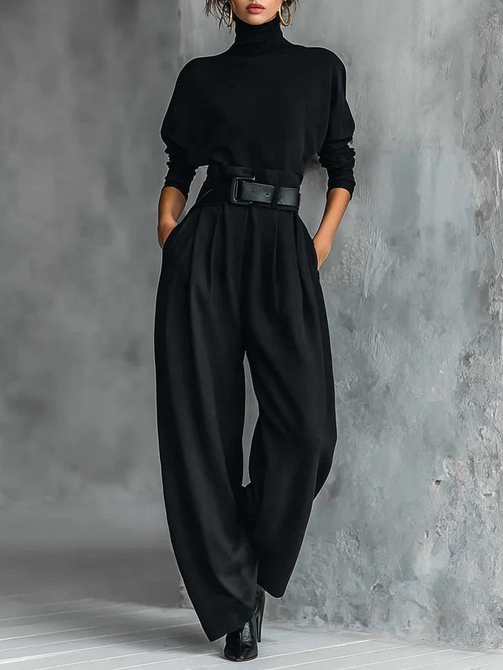 JULIET -Turtleneck &amp; Straight Leg Pants Set