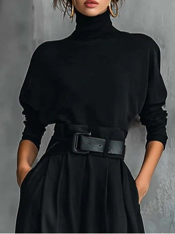 JULIET -Turtleneck &amp; Straight Leg Pants Set