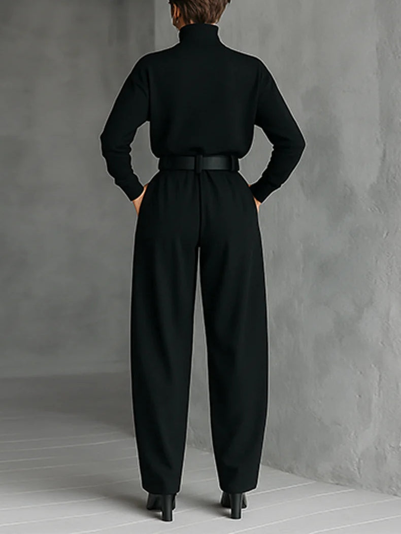 JULIET -Turtleneck &amp; Straight Leg Pants Set