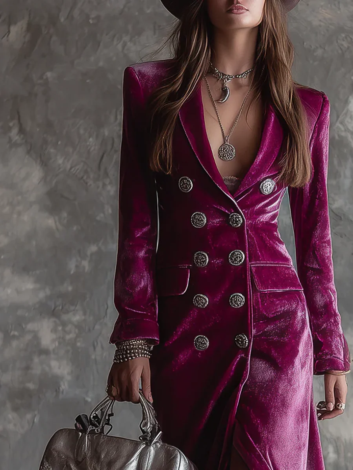 Victoria - Velvet Blazer Dress