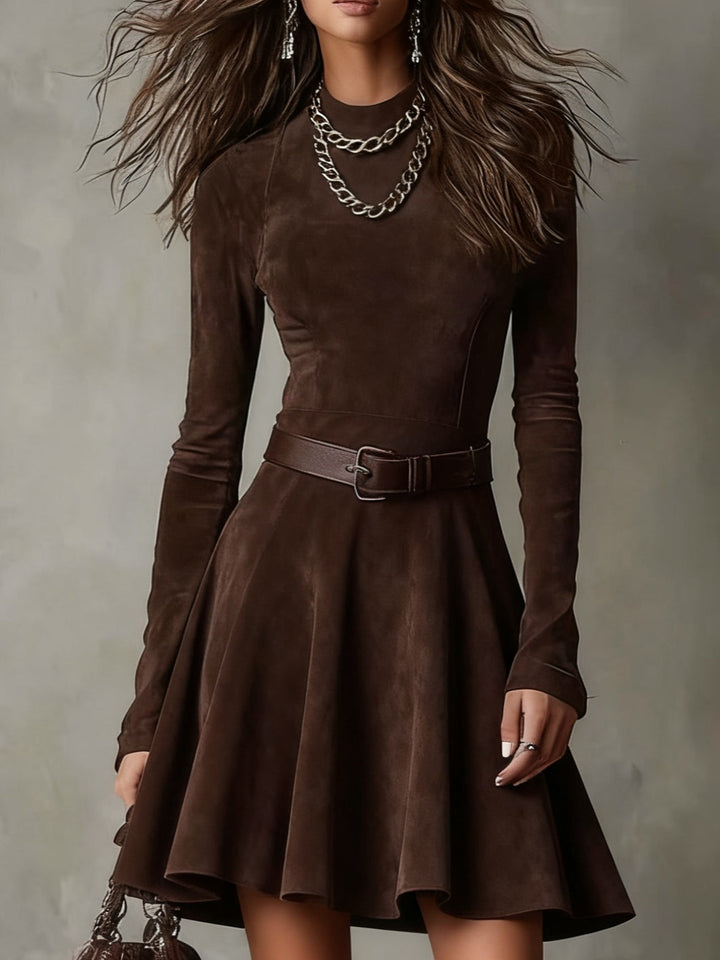 Meredith - Vintage Suede Mini Dress