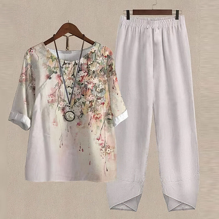 Kyra - Vintage Floral Two-Piece Set