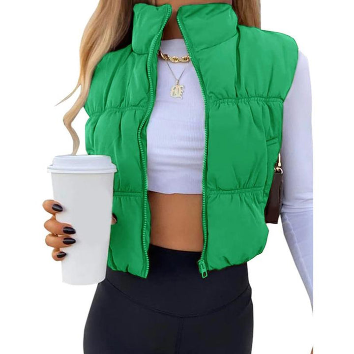 Caroline | Sleeveless Puffer Vest with Sleek Stand Collar for Women