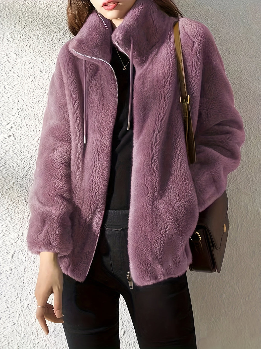 Avelora | Cosy Zip Jacket with Plush Feel and Modern Cut for Women