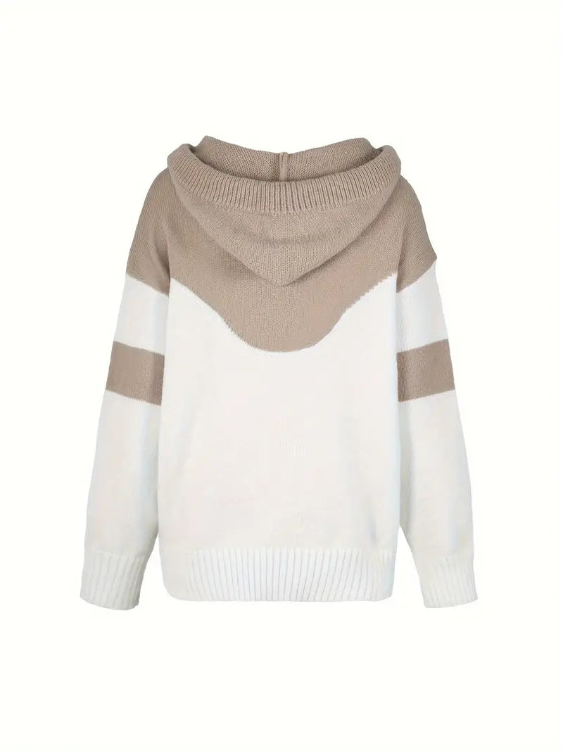 Riona | Dual Tone Cosy Hoodie with Colour Block Design for Women
