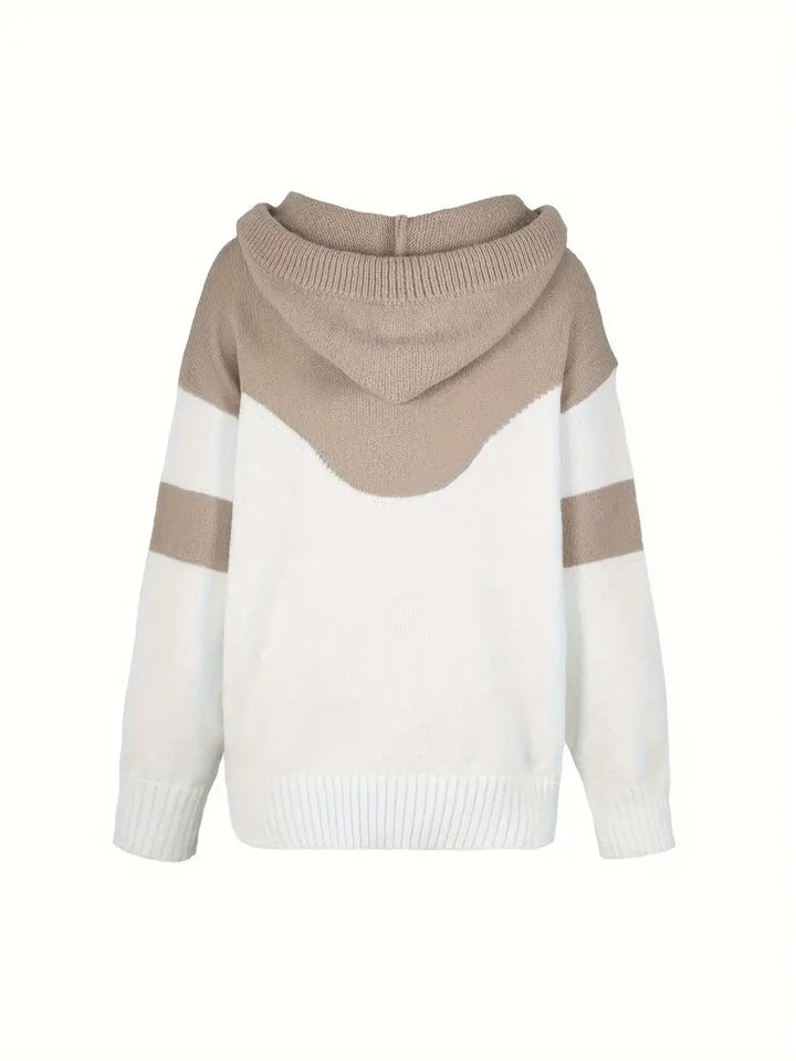Riona | Dual Tone Cosy Hoodie with Colour Block Design for Women