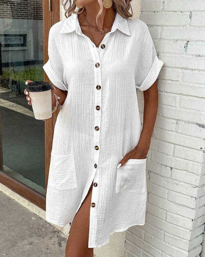 Melsie - Comfortable Shirt Dress