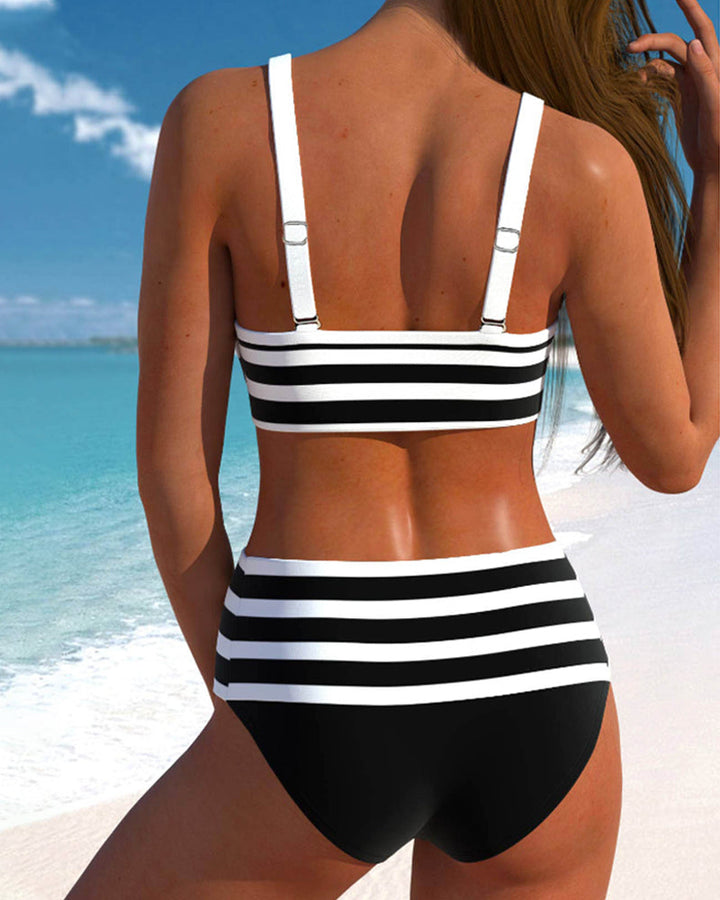Calya | Striped High-Waisted Bikini