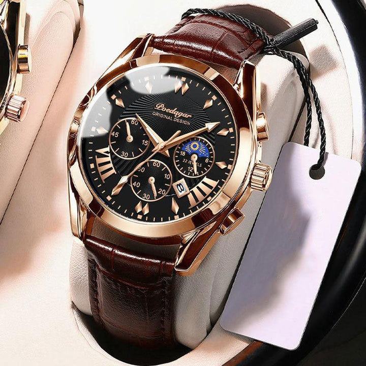 Luxury Watch With Leather Strap