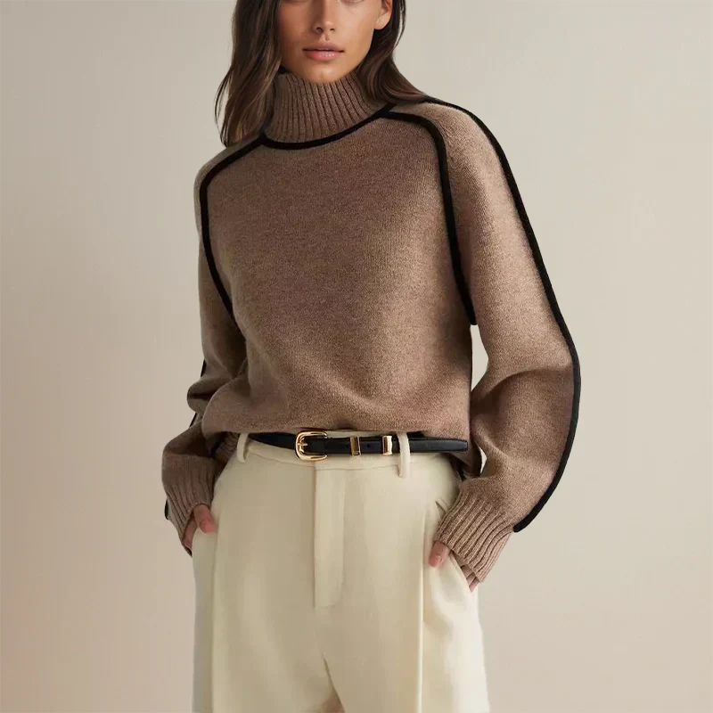 Faylin | Modern Turtleneck Sweater with Refined Detailing for Women