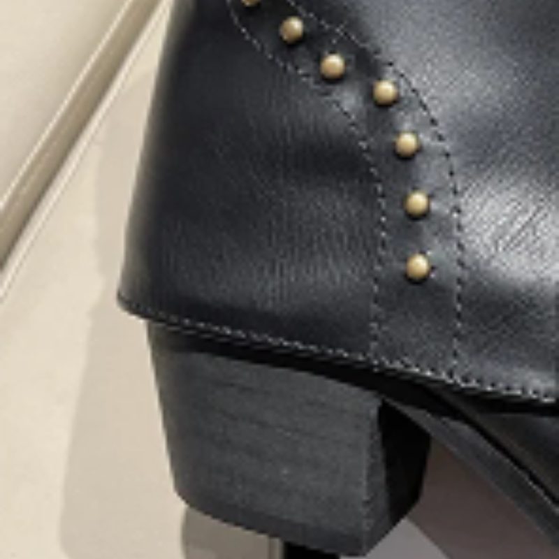 Fleur | Western Ankle Boots with Stud Detail and Block Heel for Women