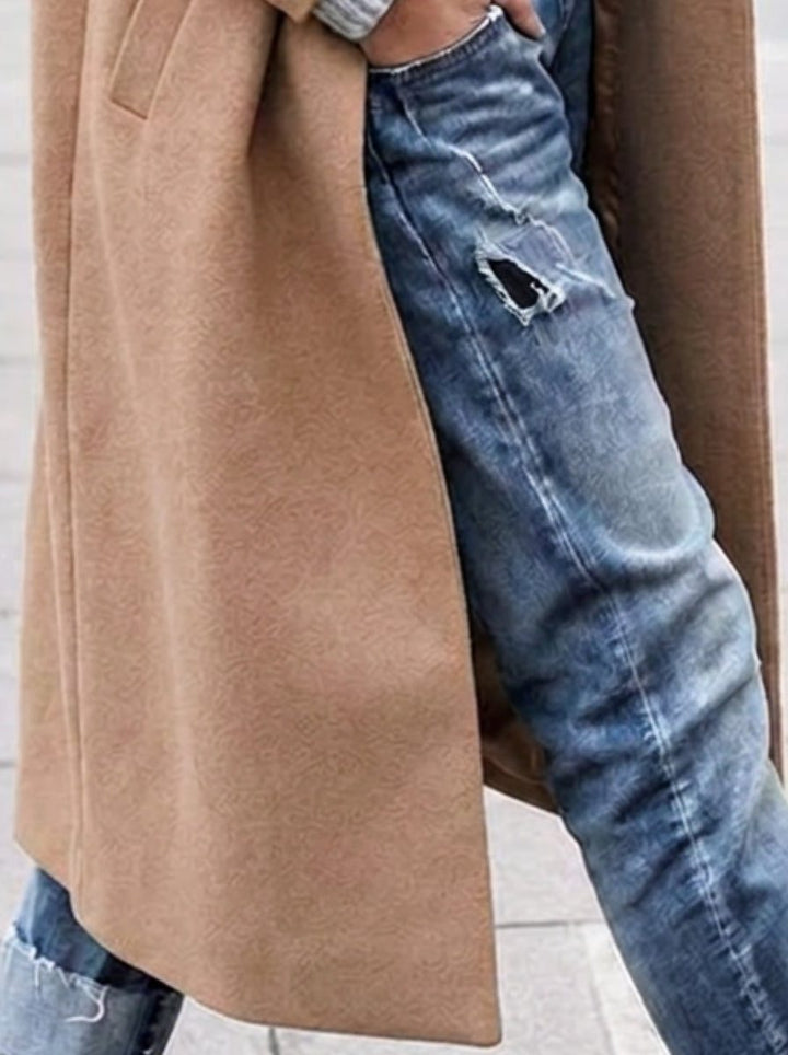 Nola | Oversized Button-Up Winter Coat with Lapel Collar for Women