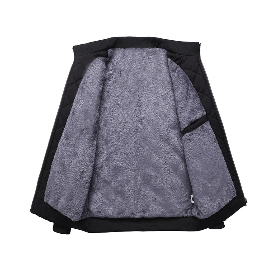 Mason | Quilted Jacket with Fleece Lining and Zip Front for Men
