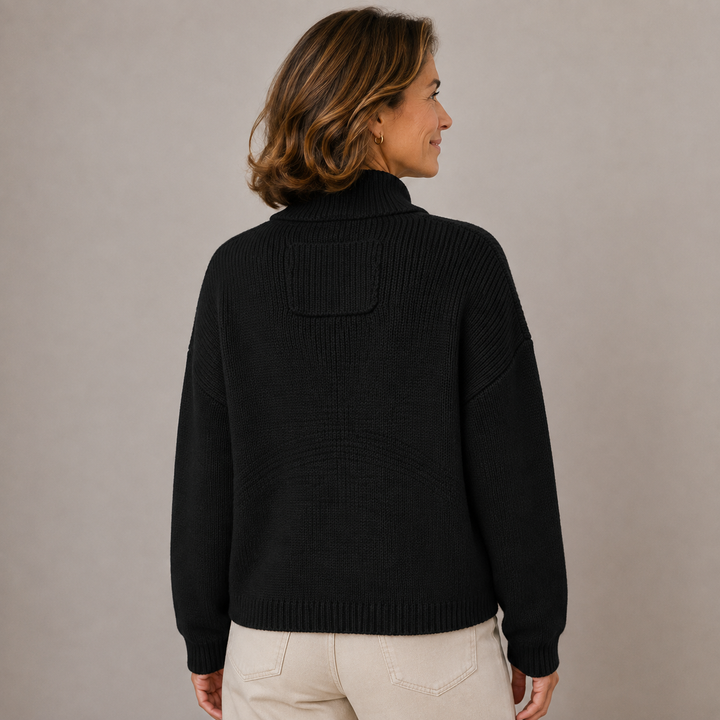 Sybilla | Stand Collar Button Cardigan with Loose Knit Fit for Women
