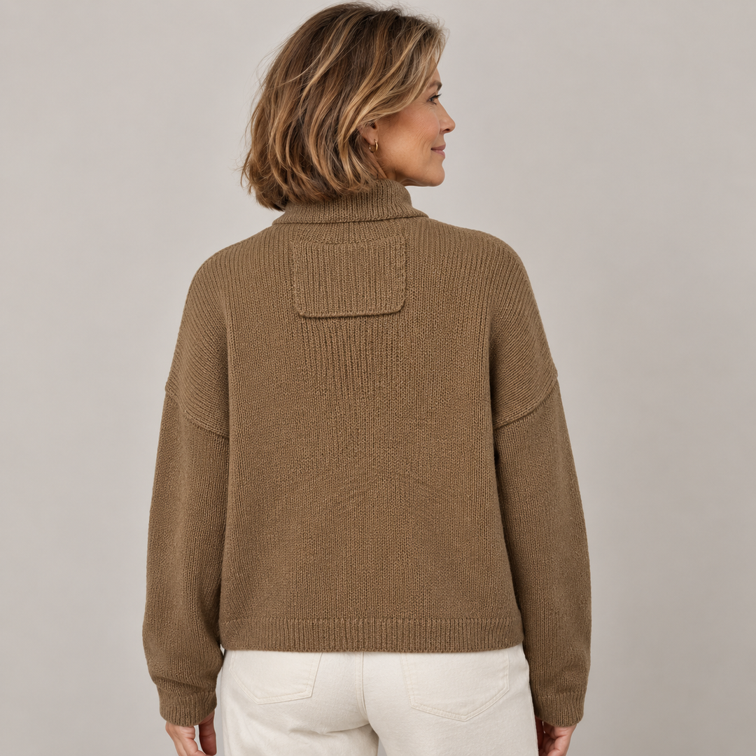 Sybilla | Stand Collar Button Cardigan with Loose Knit Fit for Women