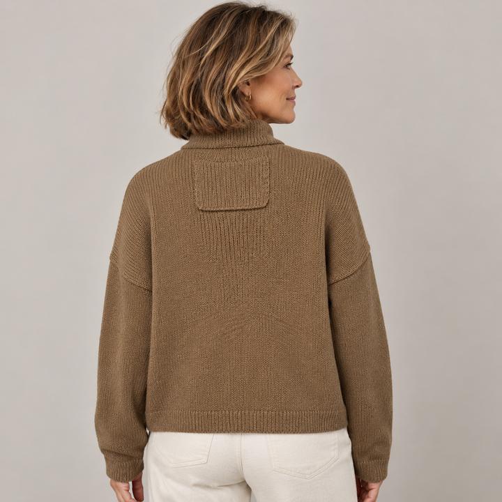 Sybilla | Stand Collar Button Cardigan with Loose Knit Fit for Women