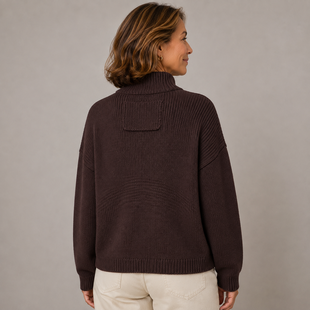 Sybilla | Stand Collar Button Cardigan with Loose Knit Fit for Women