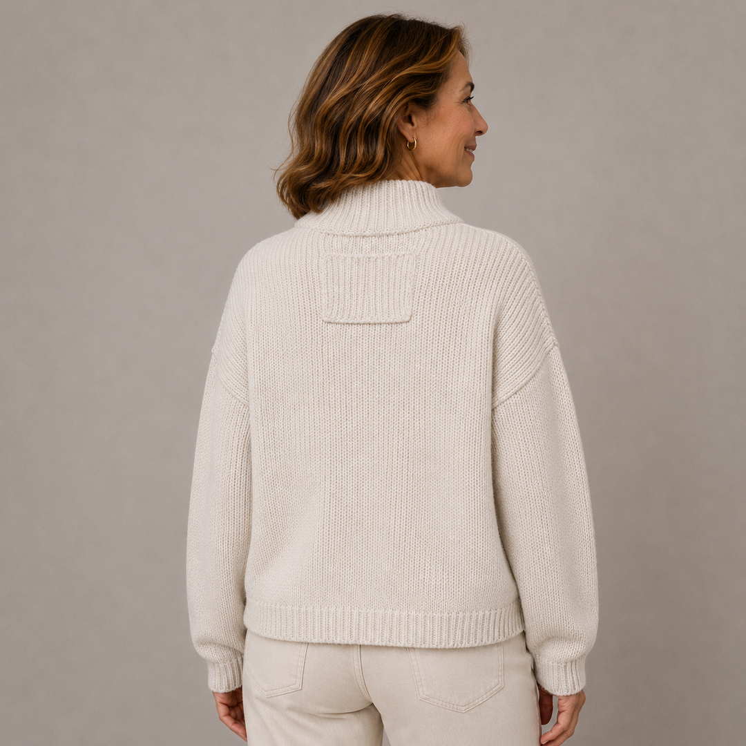 Sybilla | Stand Collar Button Cardigan with Loose Knit Fit for Women