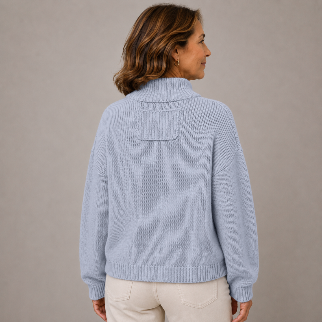 Sybilla | Stand Collar Button Cardigan with Loose Knit Fit for Women