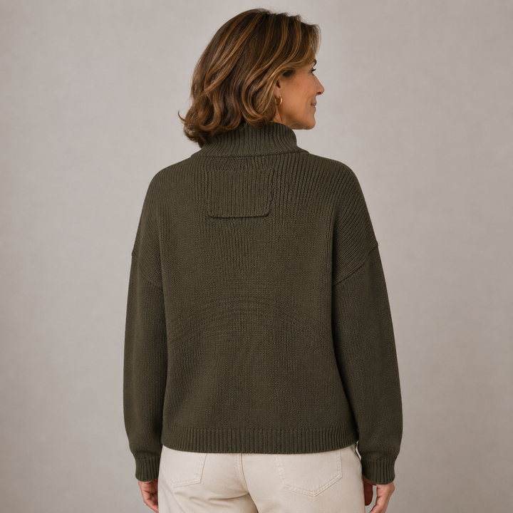 Sybilla | Stand Collar Button Cardigan with Loose Knit Fit for Women