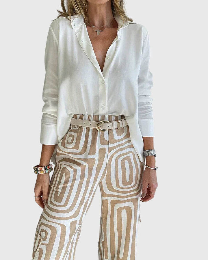 Emilia™ | Stylish Pants + Free Blouse &amp; Belt