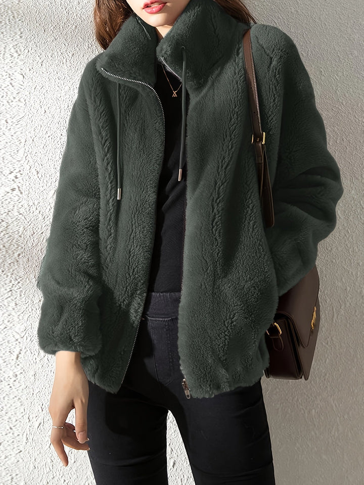 Avelora | Cosy Zip Jacket with Plush Feel and Modern Cut for Women