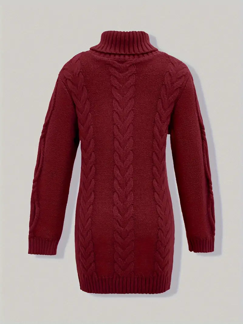 Valéria | Long Winter Cable-Knit Sweater