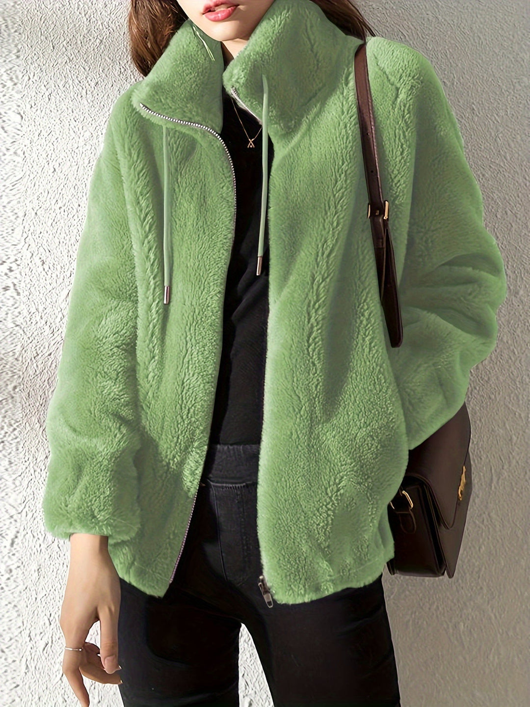 Avelora | Cosy Zip Jacket with Plush Feel and Modern Cut for Women